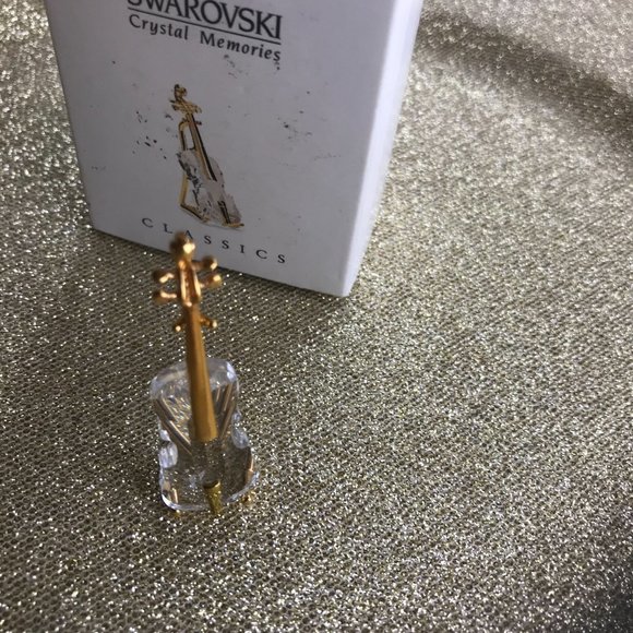 SWAROVSKI CRYSTAL MEMORIES VIOLIN AND STAND WITH BOX - Picture 1 of 3